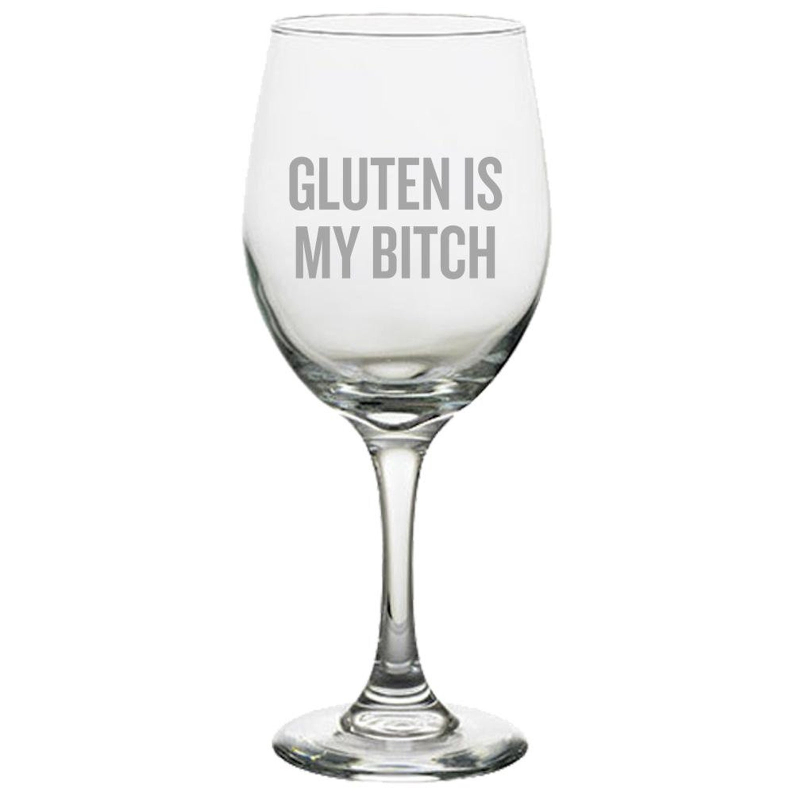Funny Gluten Wine Glass Gluten Free Diet Gift Gluten is My Etsy
