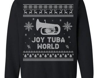 "Tuba Ugly Pullover - ""Hässliches Weihnachten"" Sweatshirt - Spielkapelle Ugly Pullover - Joy."
