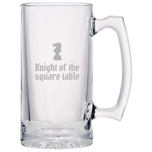 Chess Player Gift - Chess Beer Mug - Chess Lover Present - Knight Of The Square Table