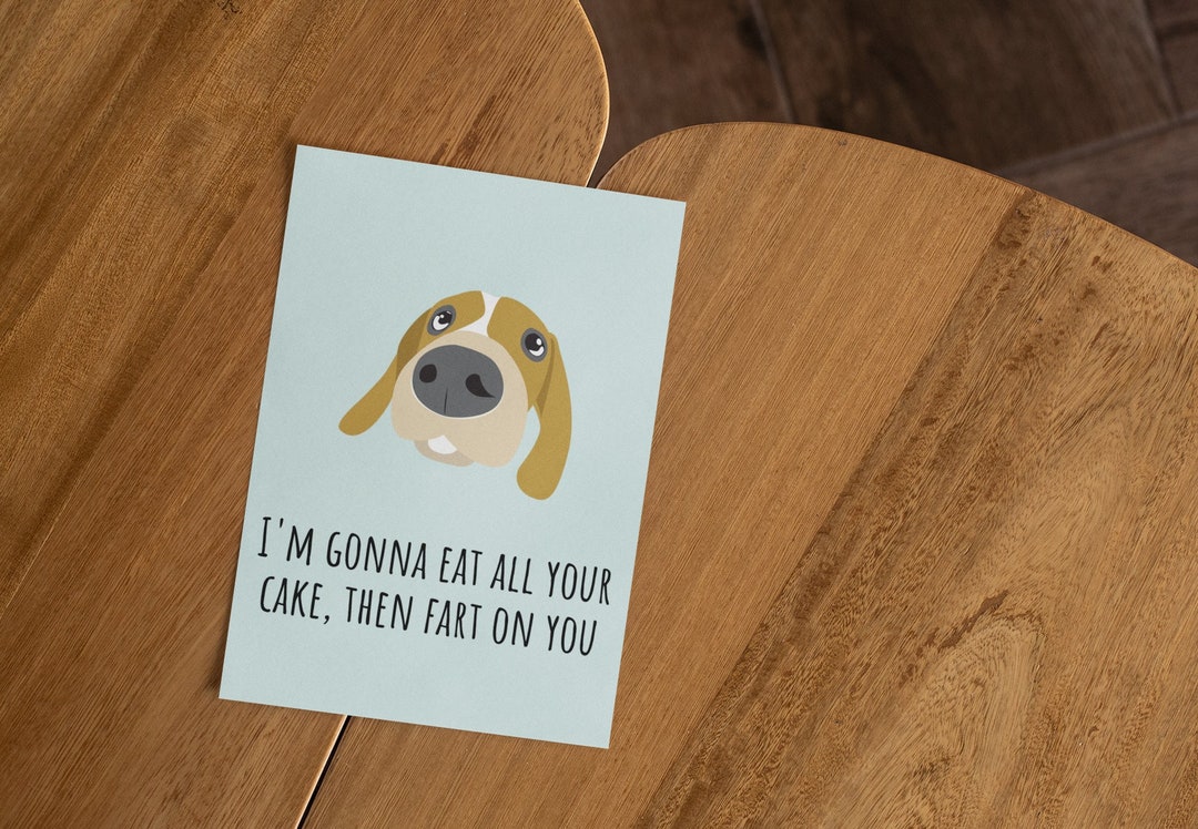 Funny Dog Birthday Card Dog Lover Printable Card Dog - Etsy
