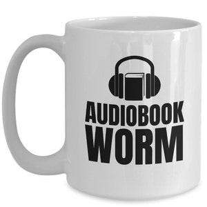 Audiobook Coffee Mug Audiobook Lover Gift Audio Book Nerd Audiobook Worm image 4