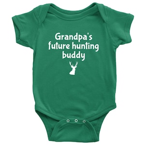 Cute Baby One-piece - Baby Shirt For Future Hunter - Grandpa&#39;s Future Hunting Buddy - Baby Shower Gift - Newborn Through 24 months Sizes