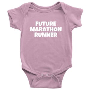 Cute Baby One-piece - Running Baby Shirt - Future Marathon Runner - Baby Shower Gift Idea - Many Sizes And Colors - All Cotton