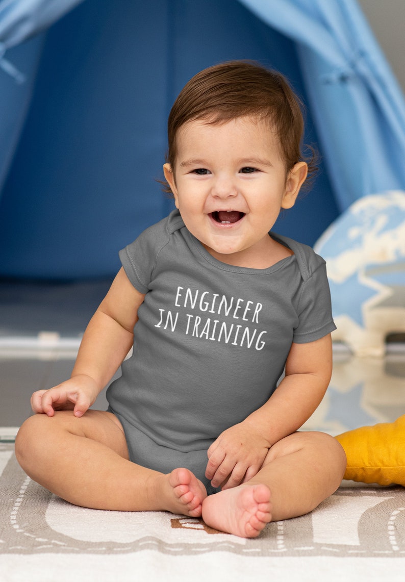 Cute Engineer Baby Shirt Engineer Baby One-piece Baby Bodysuit Engineer In Training Baby Shower Gift First Birthday image 9