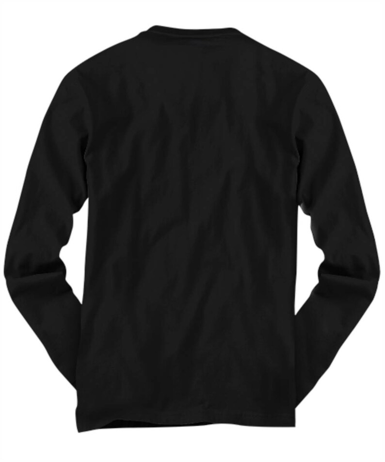 May include: Black long-sleeve t-shirt.