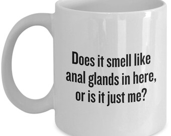Dog Groomer Gift - Dog Groomer Mug - Funny Dog Grooming Present - Does It Smell Like Anal Glands In Here