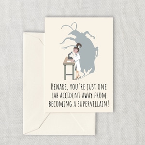 Funny Chemist Birthday Card - Chemistry Printable Card - Instant Download Birthday Card - Becoming A Supervillain