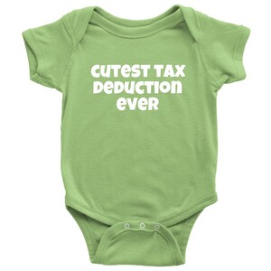 Accountant Baby One-piece - Accountant Baby Shirt - Cutest Tax Deduction Ever - Many Sizes And Colors - Baby Shower or First Birthday Gift