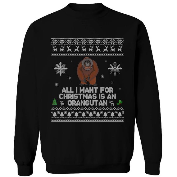 Orangutan Ugly Sweater Ugly Christmas 