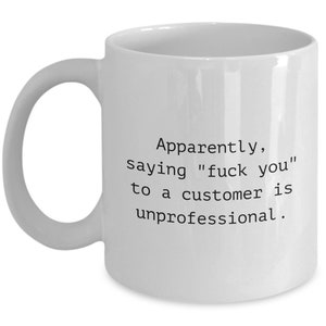 カスタマー サービス マグ - カスタマー サービス ギフト - カスタマー サポート ギフト - 顧客に「Fuck You」と言う