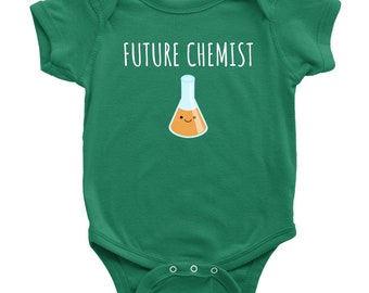 Linda camisa de bebé Chemist - Química Bebé de una sola pieza - Futuro químico - Muchos tamaños y colores disponibles - Baby Shower o primer cumpleaños