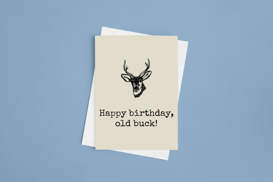 Deer Hunter Printable Birthday Card Hunting Birthday Card - Etsy