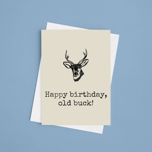 Deer Hunter Printable Birthday Card - Hunting Birthday Card - Happy ...