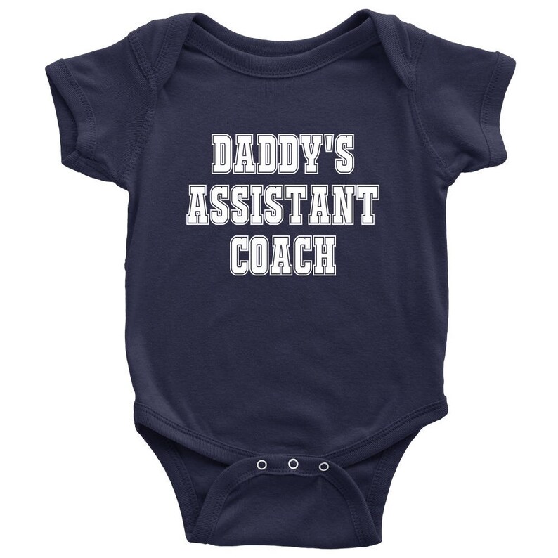 Cute Baby Onepiece Coach Baby Shirt Daddy's Assistant Etsy