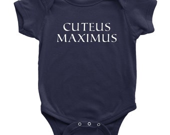 Lindo bebé latino de una pieza - Camisa de bebé de profesor latino - Bodysuit de bebé latino - Cuteus Maximus - Regalo de baby shower - Muchas tallas y colores