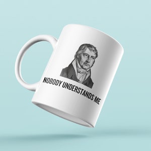 Taza de Filosofía Divertida Idea de Regalo de Estudiante de Filosofía Regalo de Profesor de Filosofía Parodia de Hegel Nadie me entiende imagen 4