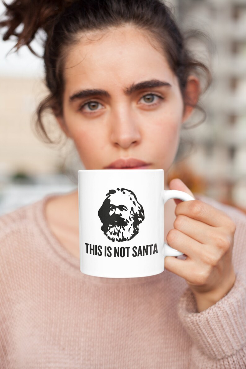 Funny Karl Marx Mug Marxist Present idea Sociology Gift Philosophy Gift This Is Not Santa imagen 6