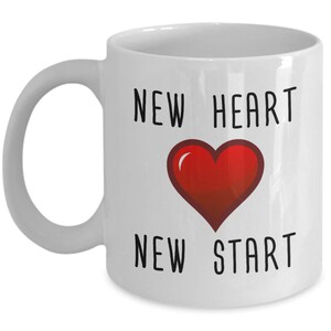 Heart Transplant Gift - Heart Recipient Present - Heart Transplant Ceramic Mug - New Heart, New Start
