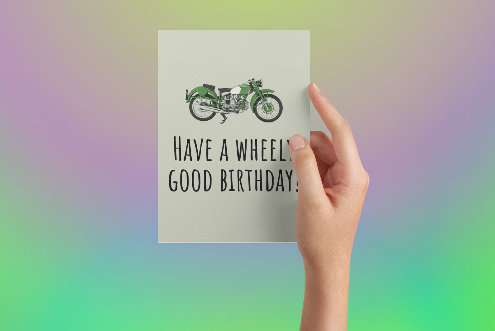 Printable Motorcycle Birthday Card Biker Birthday Card - Etsy