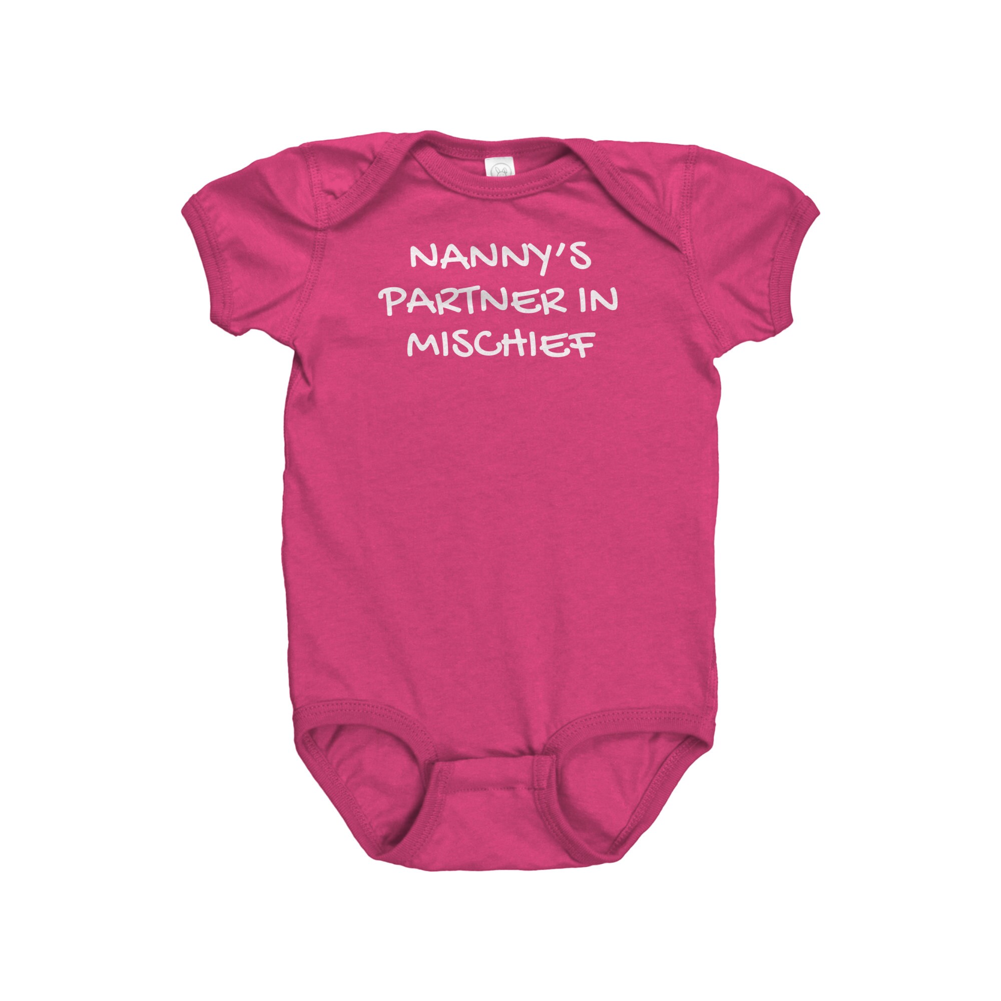 Nanny Baby Bodysuit - Baby Gift From Nanny - Baby One-piece - Nanny's Partner In Mischief - Many Sizes And Colors Available - Baby Shower