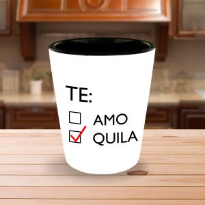 21st Birthday Shot Glass, Bachelorette Shot Glass - Te Amo, Tequila - Funny Shot Glass - 21st Birthday Gift - Tequila Shot Glasses