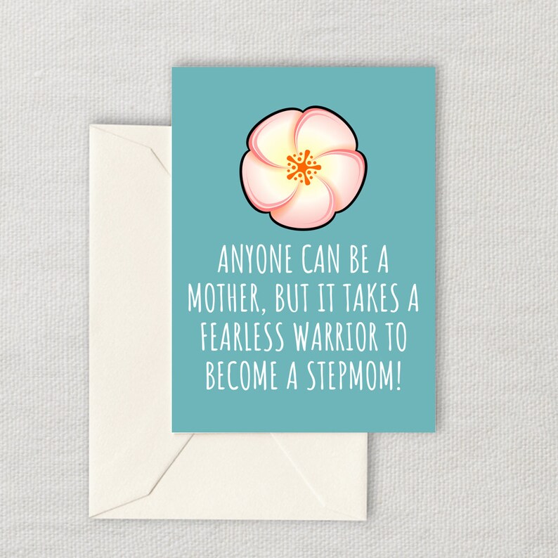 Cute Stepmother Printable Card Mother's Day Card - Etsy.de