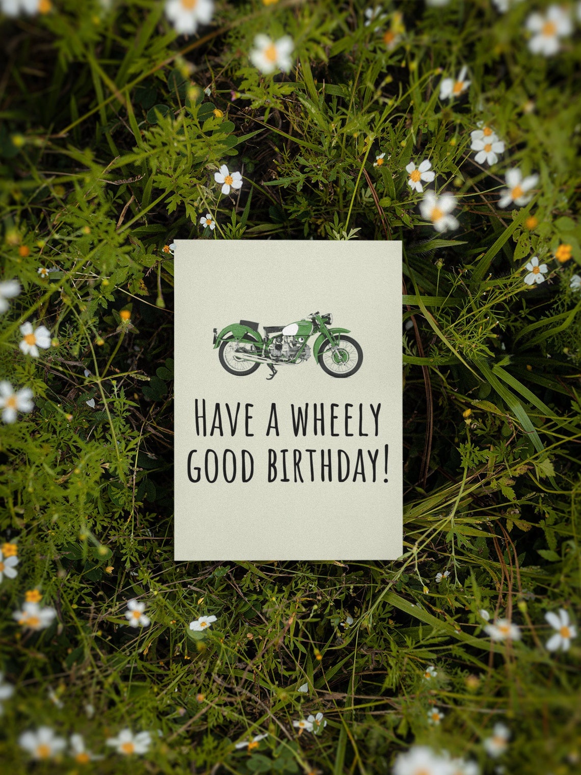 Printable Motorcycle Birthday Card Biker Birthday Card - Etsy