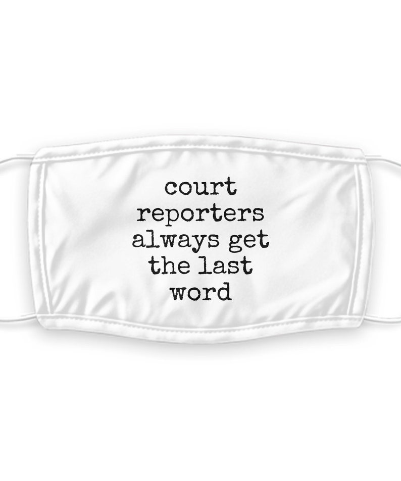 Court Reporter Face Mask Stenographer Face Mask Court Etsy Canada