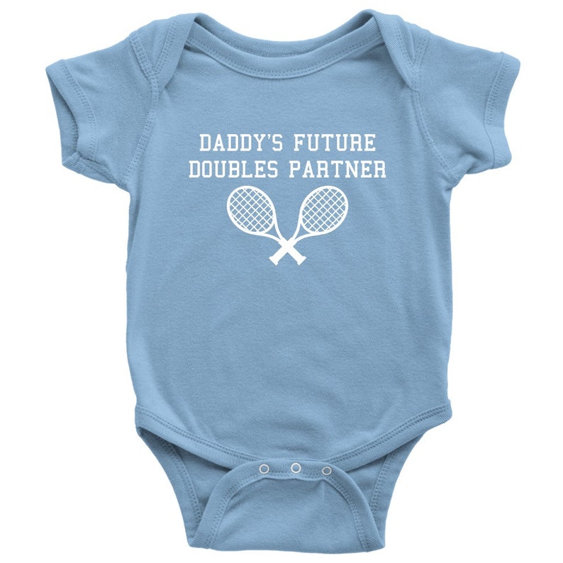 Cute Tennis Baby One-piece Tennis Baby Bodysuit Daddy's Future Doubles Partner Tennis Player Baby Gift Many Sizes And Colors image 1