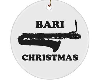Bariton Sax Ornament - Bariton Saxophon - Saxophonist Geschenk - Bari Weihnachten