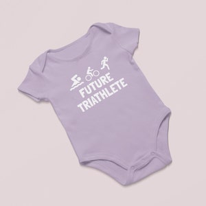 Triathlon Baby Bodysuit Triathlete Baby Gift Baby One-piece Future Triathlete Many Sizes And Colors image 4