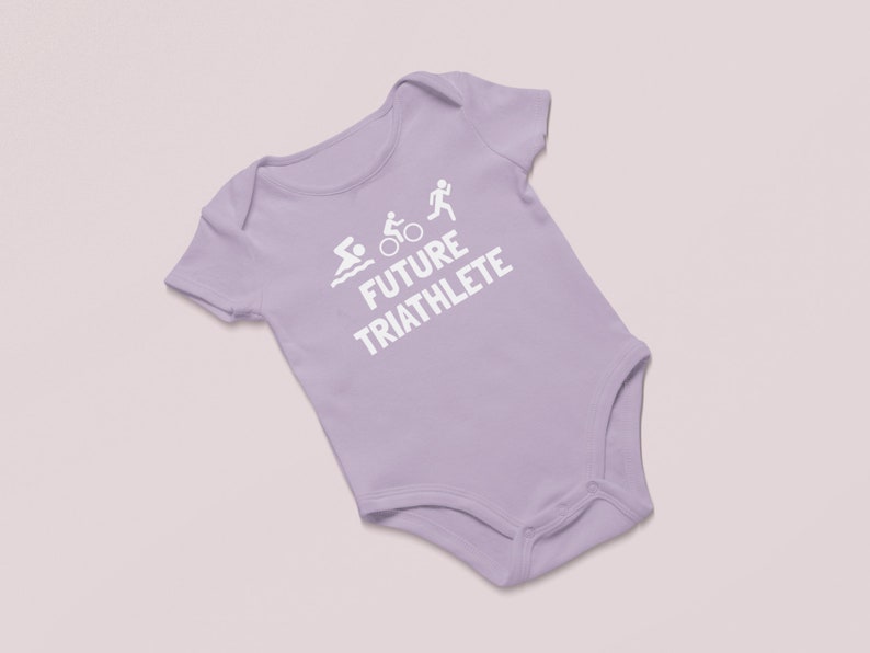 Triathlon Baby Bodysuit Triathlete Baby Gift Baby One-piece Future Triathlete Many Sizes And Colors image 4