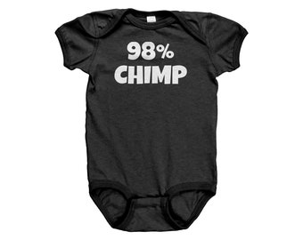 Body pour bébé athée - une-pièce pour bébé athée - cadeau pour bébé athée - chimpanzé à 98 % - cadeau de baby shower