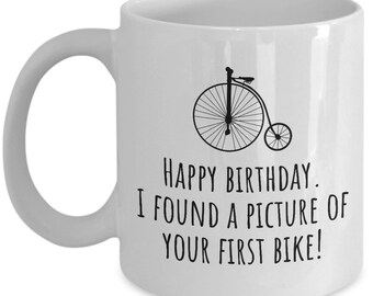 Funny Cyclist Mug: Vintage Bicycle Birthday Gift