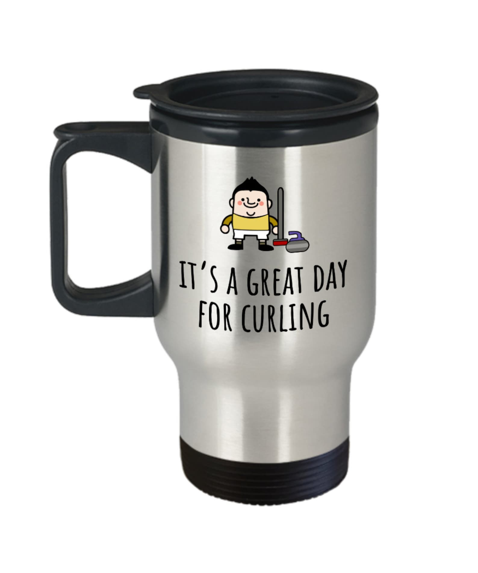Funny Curling Travel Mug Curling Gifts Curler Present Etsy
