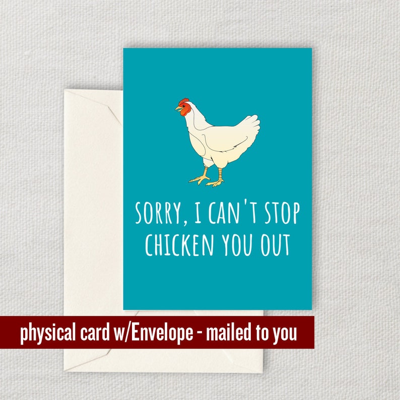 Girlfriend Card Chicken You Out Boyfriend Card Anniversary Card Funny Valentine Card