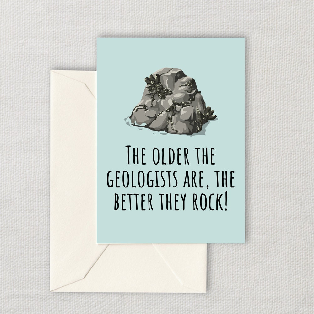Funny Geology Birthday Card Printable Geologist Birthday Etsy