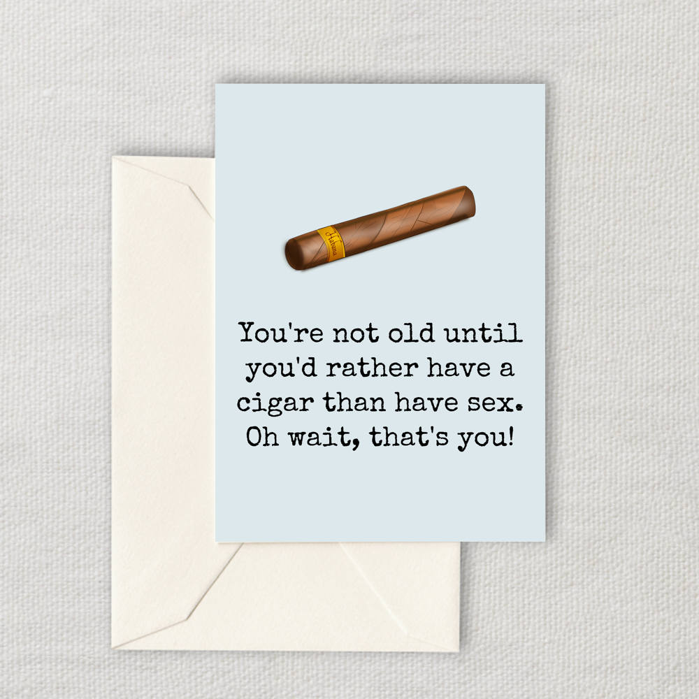 Printable Cigar Smoker Birthday Card Funny Cigar Birthday Etsy