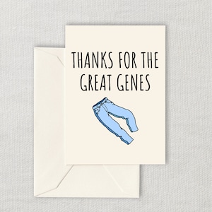 Afdrukbare Mother's Day Card - Funny Mother's Birthday Card - Mom Card - Instant Download - Bedankt voor de geweldige genen - Last Minute Card