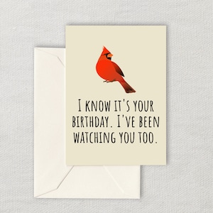 Carte d'anniversaire imprimable d'observation des oiseaux - Carte d'anniversaire d'observation des oiseaux - Carte imprimable d'observation des oiseaux - Carte d'ornithologue - Téléchargement numérique