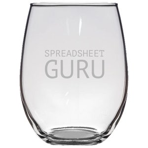 Funny Accountant Stemless Wine Glass - Accountant Gift Idea - Accounting Present - Bookkeeper Gift Idea - Spreadsheet Guru
