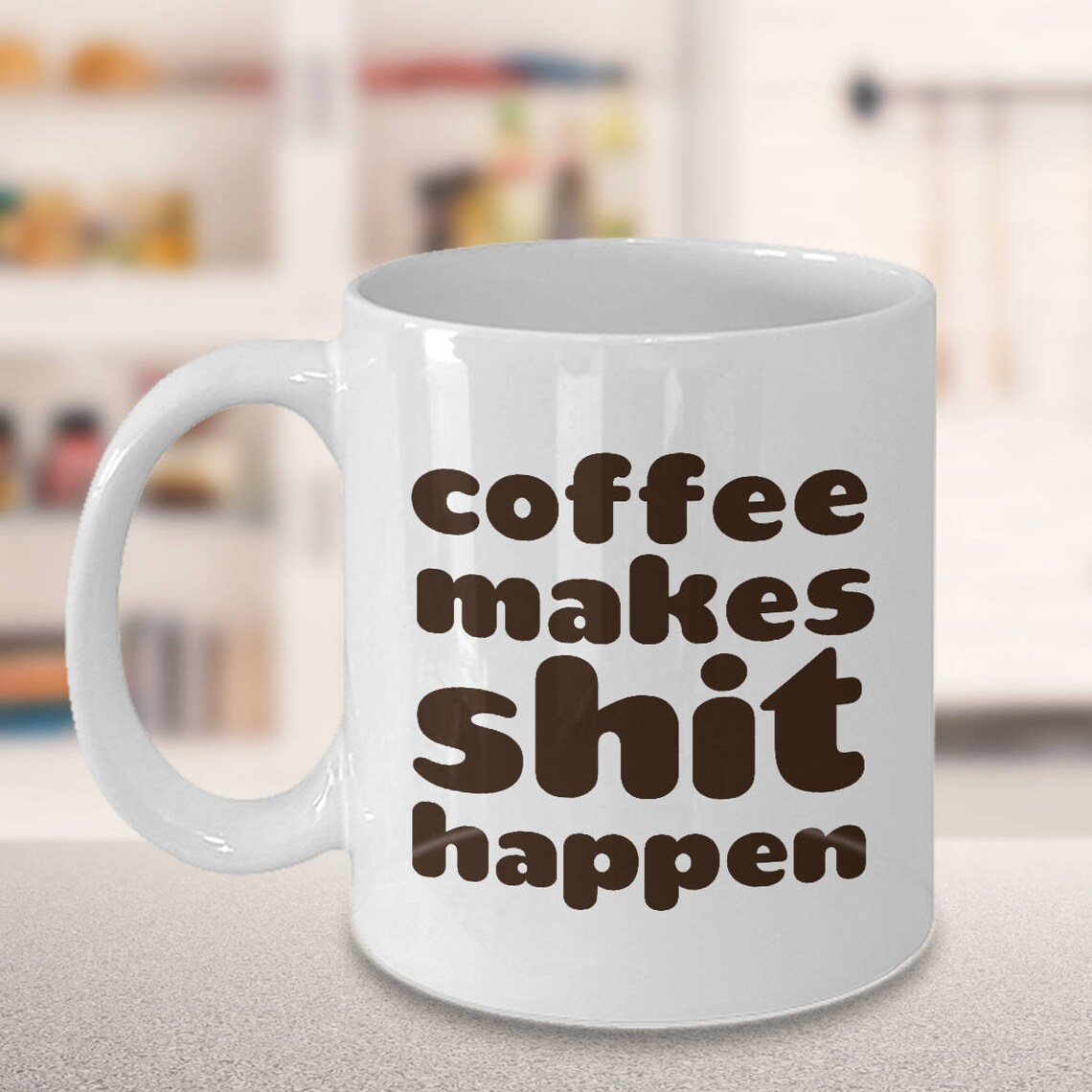 Coffee Makes Me Poop Style Mug Funny Coffee Pun Coffee Etsy