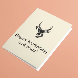 Deer Hunter Printable Birthday Card - Hunting Birthday Card - Happy ...
