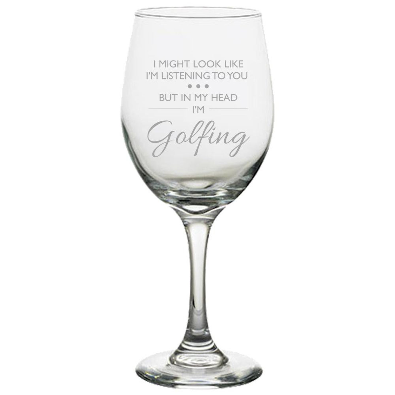 Funny Golfing Wine Glass Golfing Gift Golf Gift Golfing Etsy