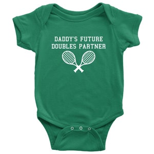 Cute Tennis Baby One-piece Tennis Baby Bodysuit Daddy's Future Doubles Partner Tennis Player Baby Gift Many Sizes And Colors image 7