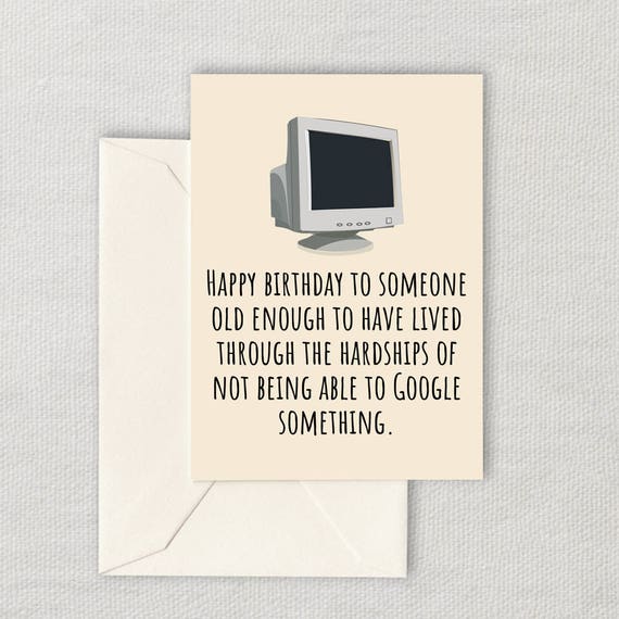 Mesa final El otro día temblor Funny Printable Birthday Card Computer Geek Sarcasm - Etsy España