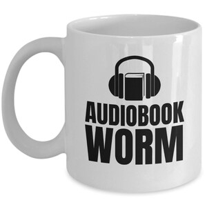 Audiobook Coffee Mug Audiobook Lover Gift Audio Book Nerd Audiobook Worm image 2