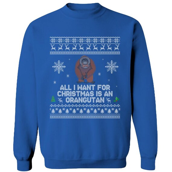 Orangutan Ugly Sweater Ugly Christmas 
