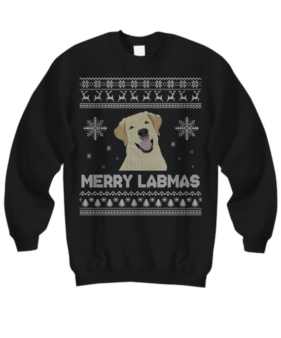 Labrador Retriever Ugly Christmas Sweater Labrador Ugly Sweater Merry Labmas Labrador Retriever Shirt Etsy UK