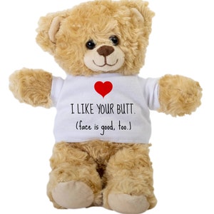Osito de peluche sexy - Peluche de San Valentín - Regalo travieso para novio o novia - Regalos para adultos - Idea de regalo travieso - Me gusta tu trasero